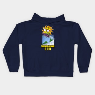 Snowboarding Sun Cool Winter Snow Sports Gift Kids Hoodie